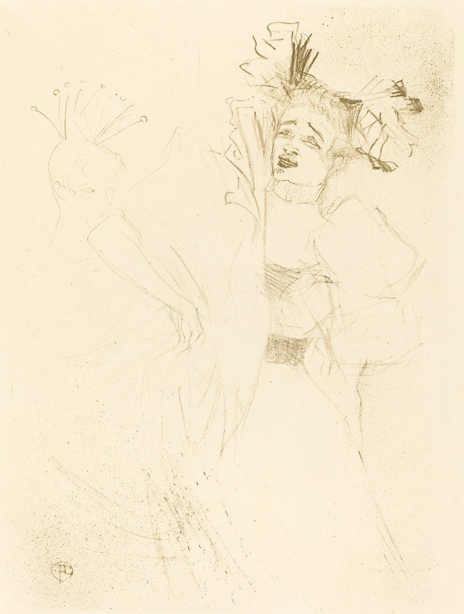 Pożyczkodawca Full Face w Chilperic Pożyczkodawca de face dans Chilpéric, 1895. autorstwa Henri de Toulouse Lautrec
