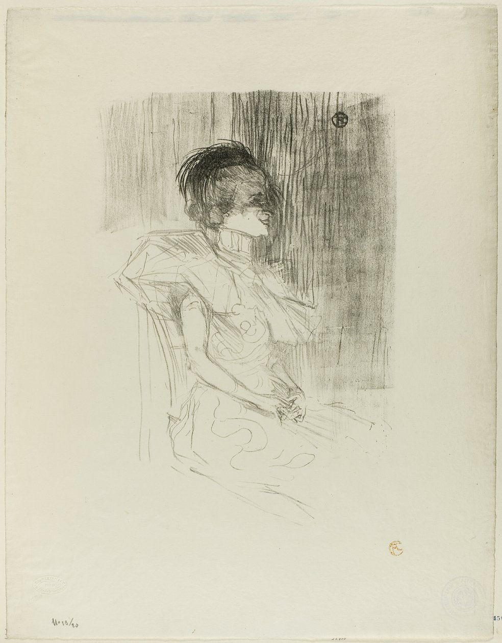 Pożyczkodawca siedzący autorstwa Henri de Toulouse Lautrec