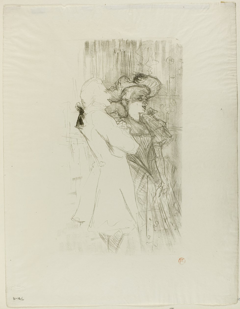 Pożyczkodawca i Auguez w La Chanson de Fortunio autorstwa Henri de Toulouse Lautrec