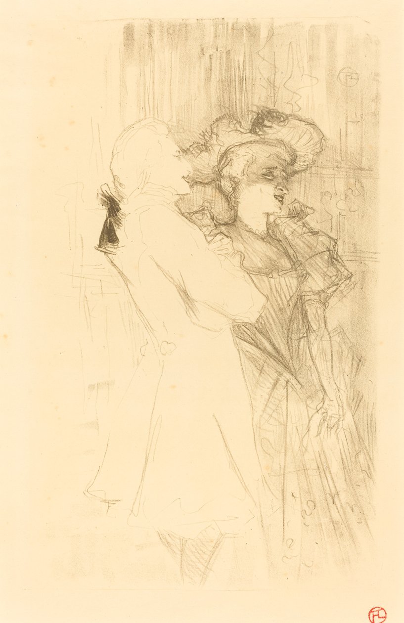 Pożyczkodawca i Auguez w „La chanson de fortunio” (Pożyczkodawca i Auguez w „La chanson de fortunio”) autorstwa Henri de Toulouse Lautrec