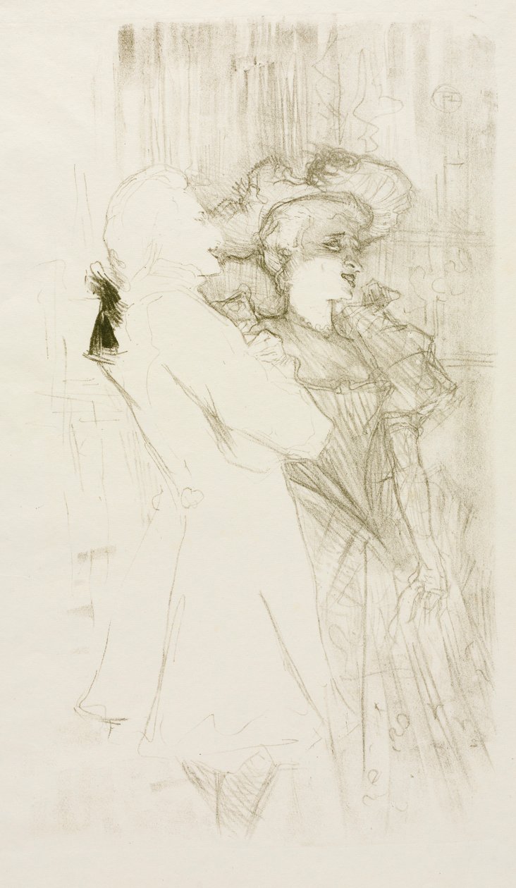 Pożyczkodawca i Auguez w Pieśni fortuny, 1895. autorstwa Henri de Toulouse Lautrec