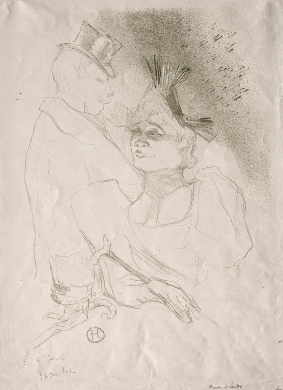 Pożyczkodawca i Baron autorstwa Henri de Toulouse Lautrec