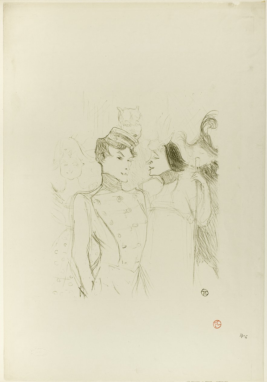 Pożyczkodawca i Lavallière w rewii w Variétés autorstwa Henri de Toulouse Lautrec