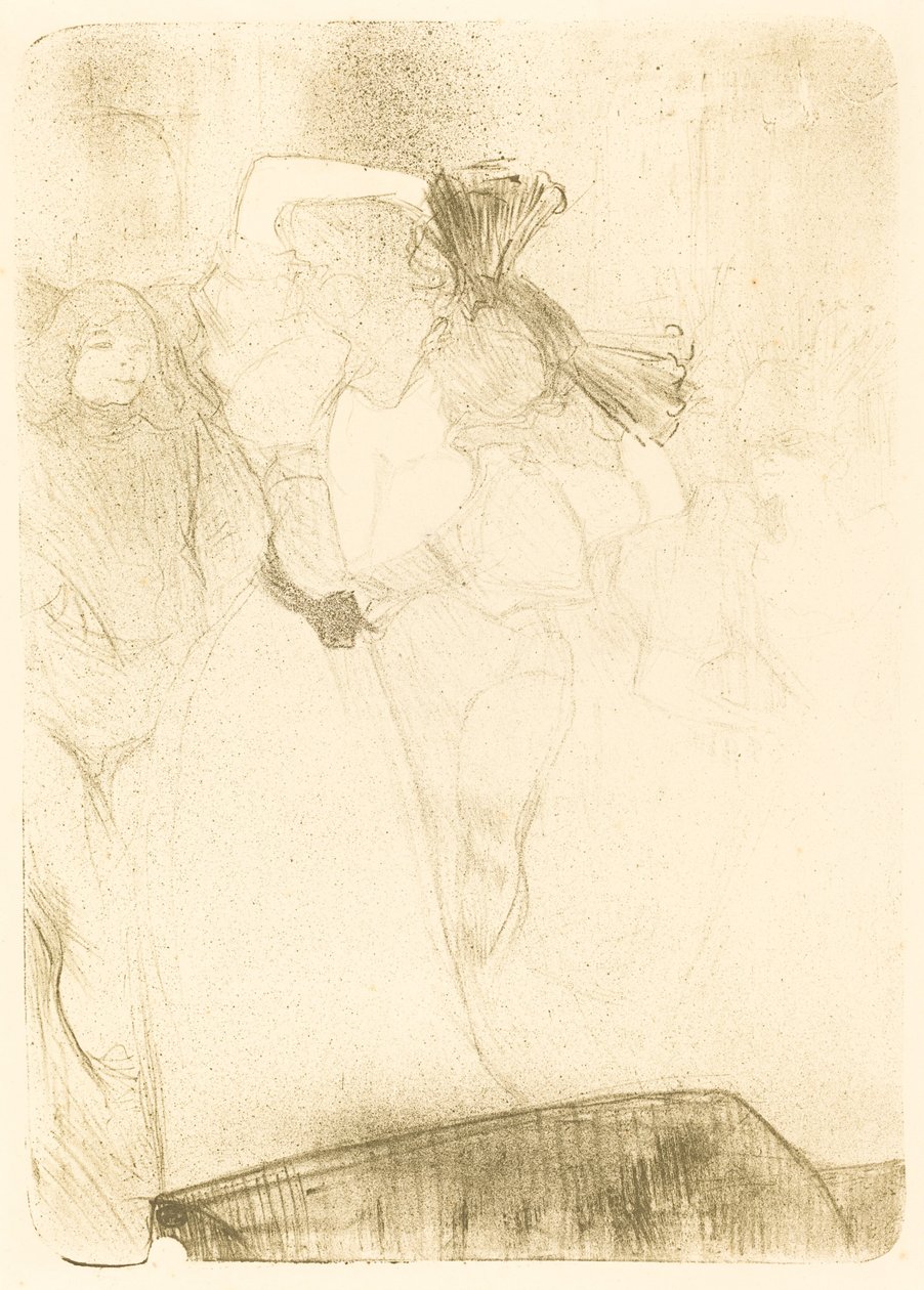 Lender de dos, dansant le boléro..., 1895. autorstwa Henri de Toulouse Lautrec