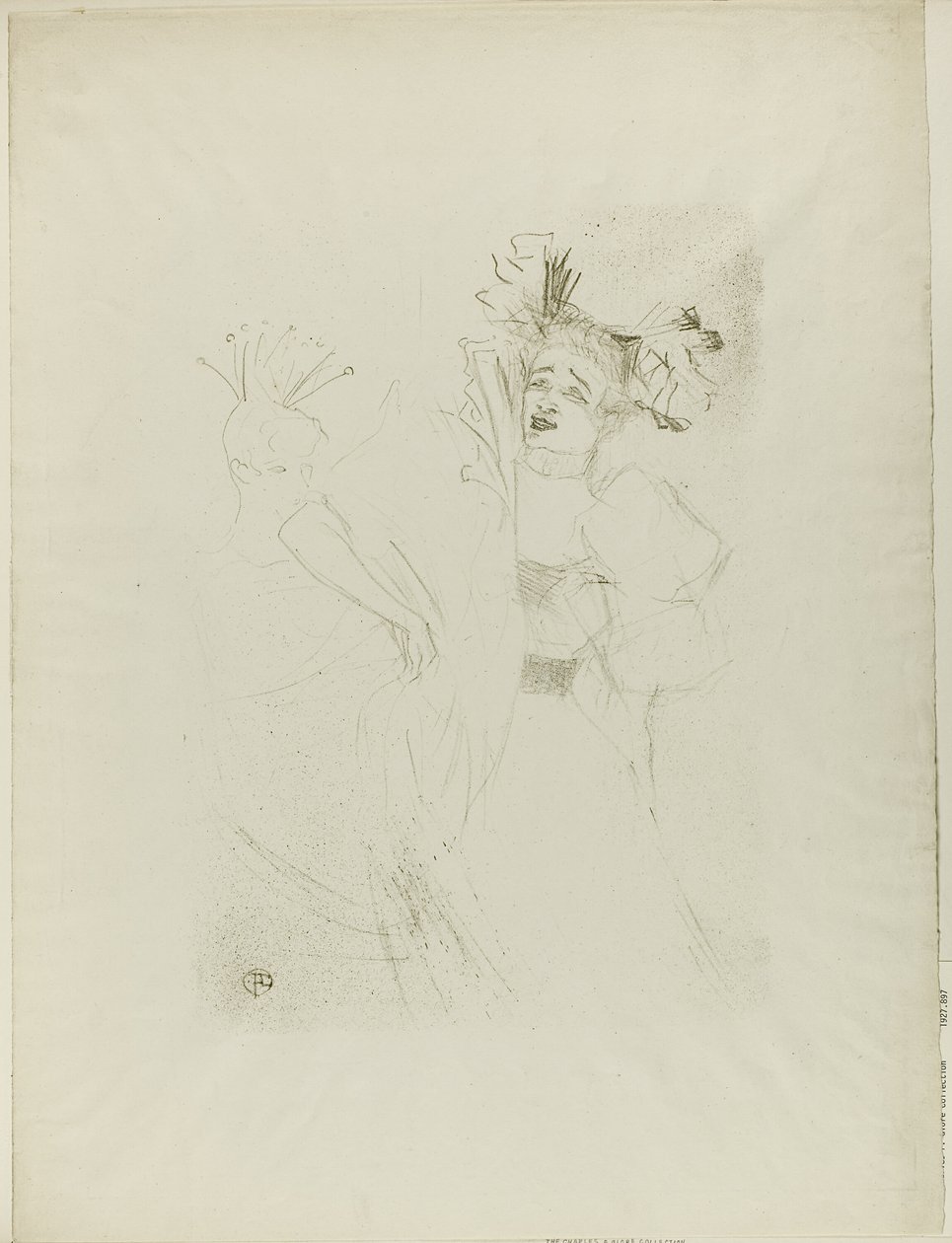 Pożyczkodawca w Chilpéric, pełna twarz autorstwa Henri de Toulouse Lautrec