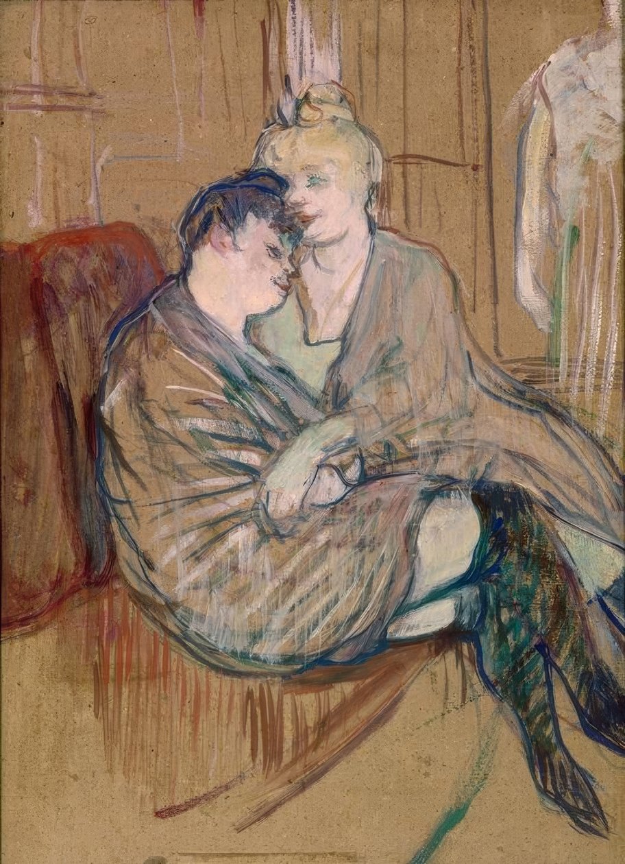 Dwóch przyjaciół autorstwa Henri de Toulouse Lautrec