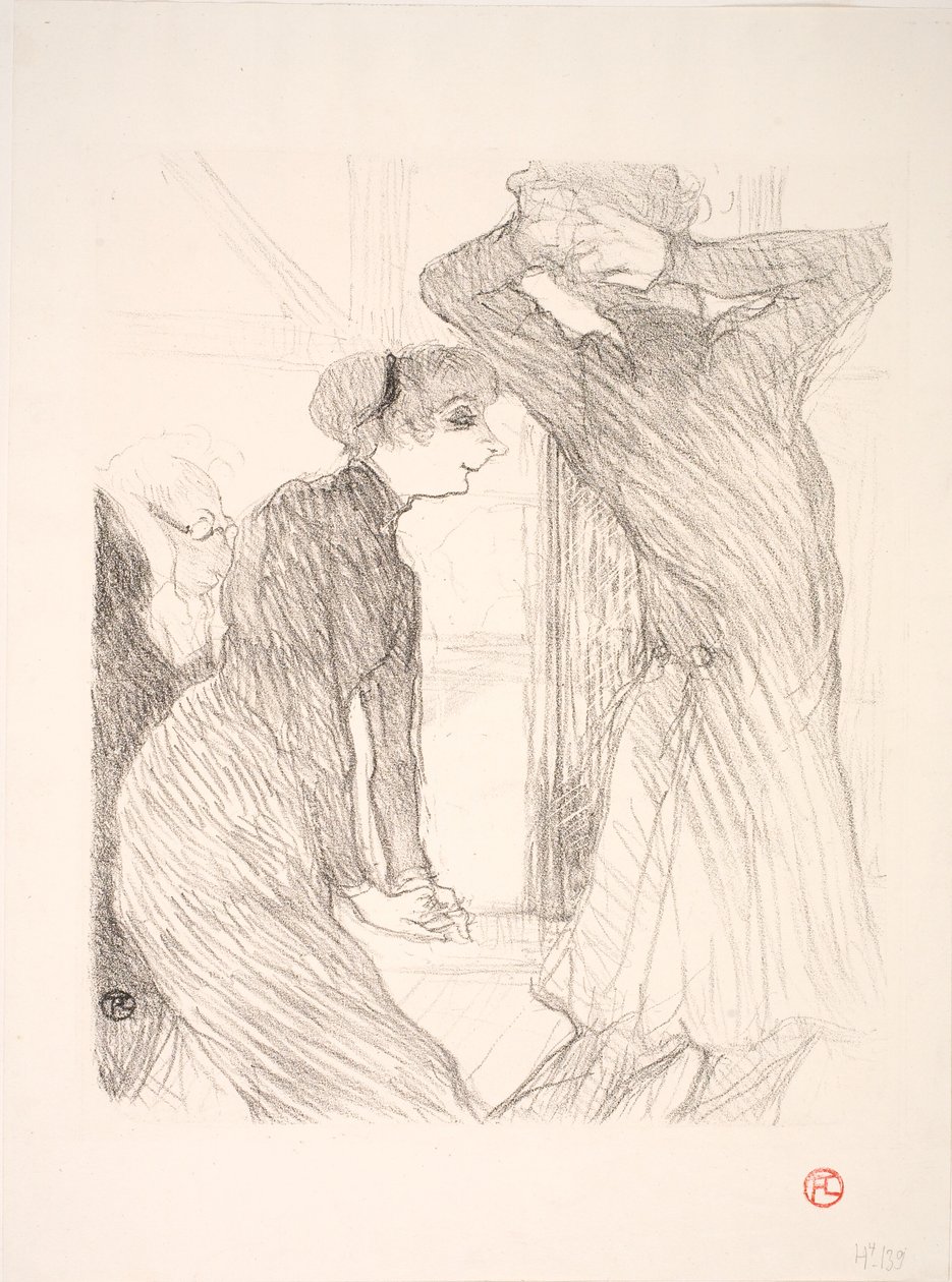 Lugné Poë i Berthe Bady w Beyond Human Forces autorstwa Henri de Toulouse Lautrec