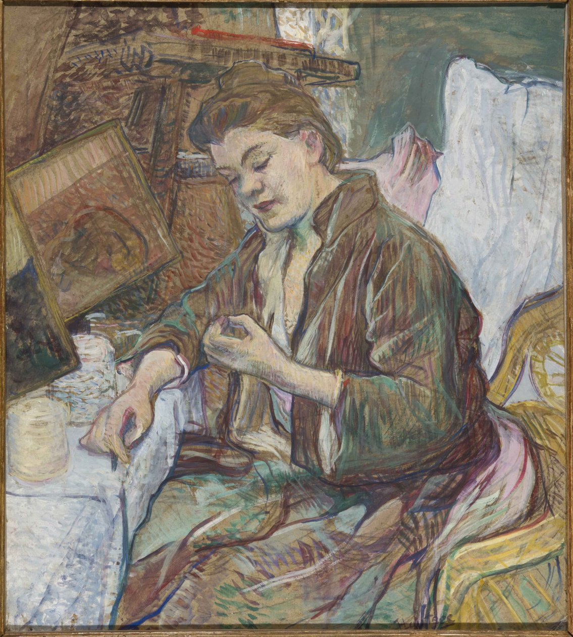 Madame Favre w toalecie, 1891 autorstwa Henri de Toulouse Lautrec