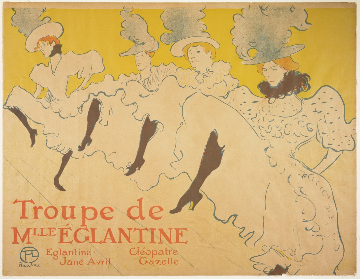 Trupa Mademoiselle Eglantines, 1896 autorstwa Henri de Toulouse Lautrec