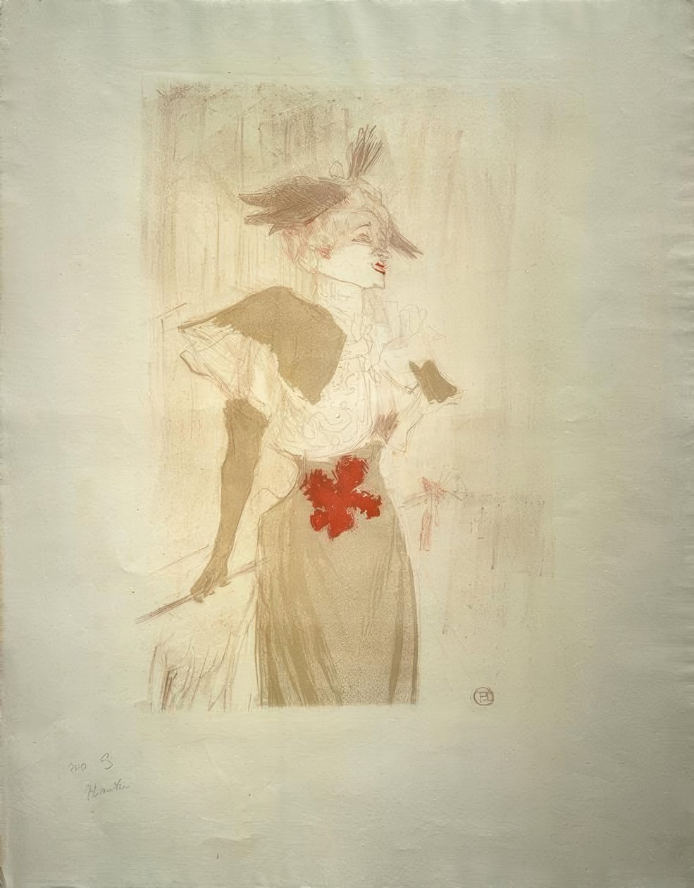 Panna Marcelle Pożyczkodawca, stojąca autorstwa Henri de Toulouse Lautrec