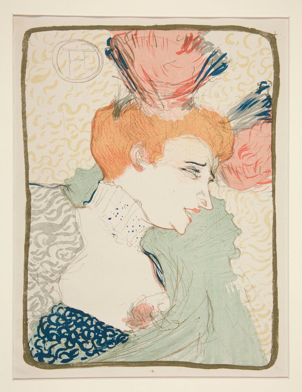 Mademoiselle Marcelle Lender, Bust (Portret popiersia Mademoiselle Marcelle Lender) autorstwa Henri de Toulouse Lautrec