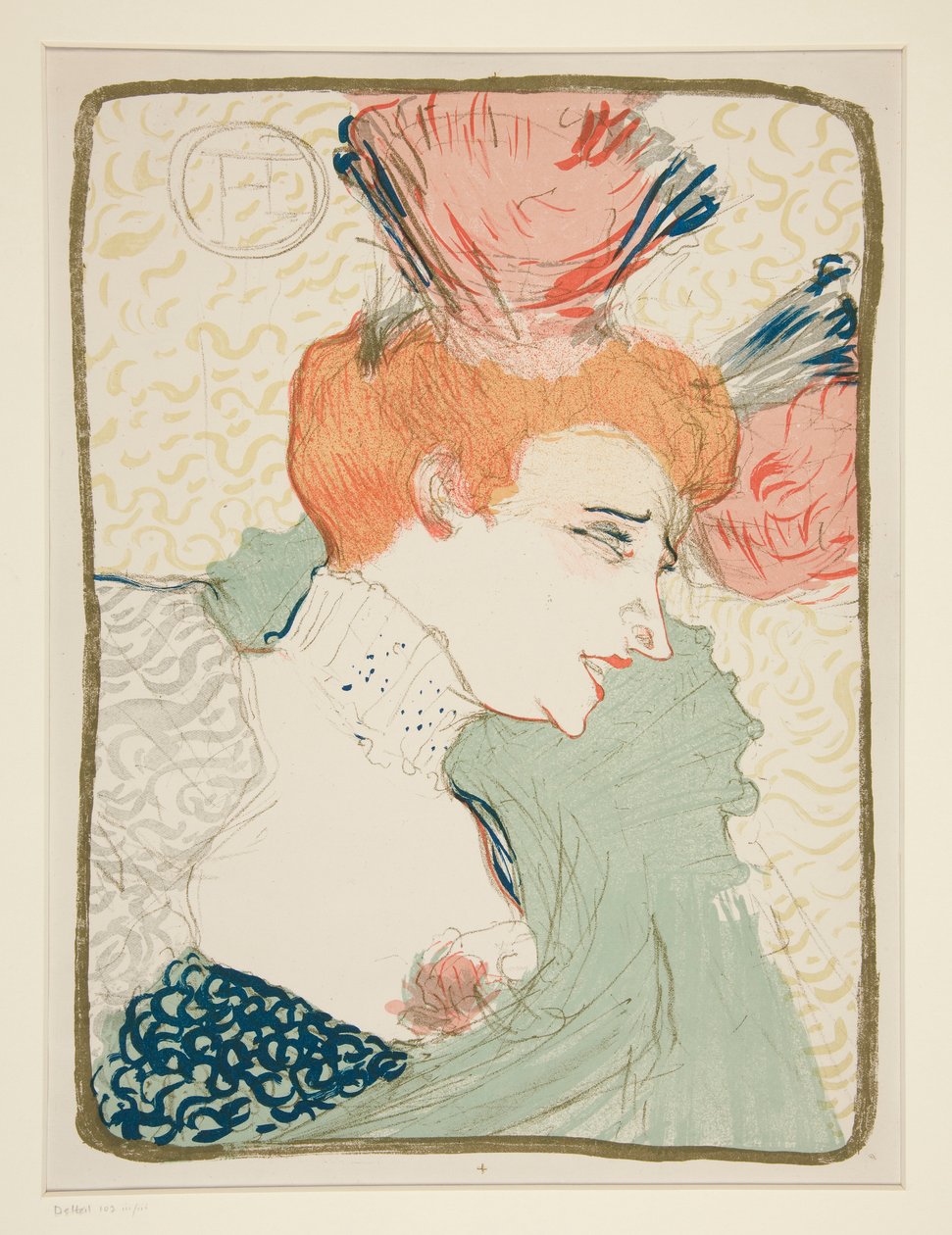 Miss Marcelle Lender, biust (Popiersie panny Marcelle Lender) autorstwa Henri de Toulouse Lautrec