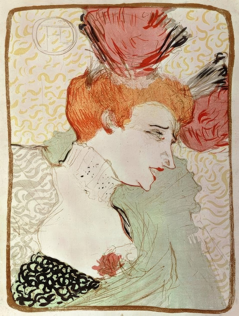 Panna Marcelle Pożyczkodawca, biust autorstwa Henri de Toulouse Lautrec