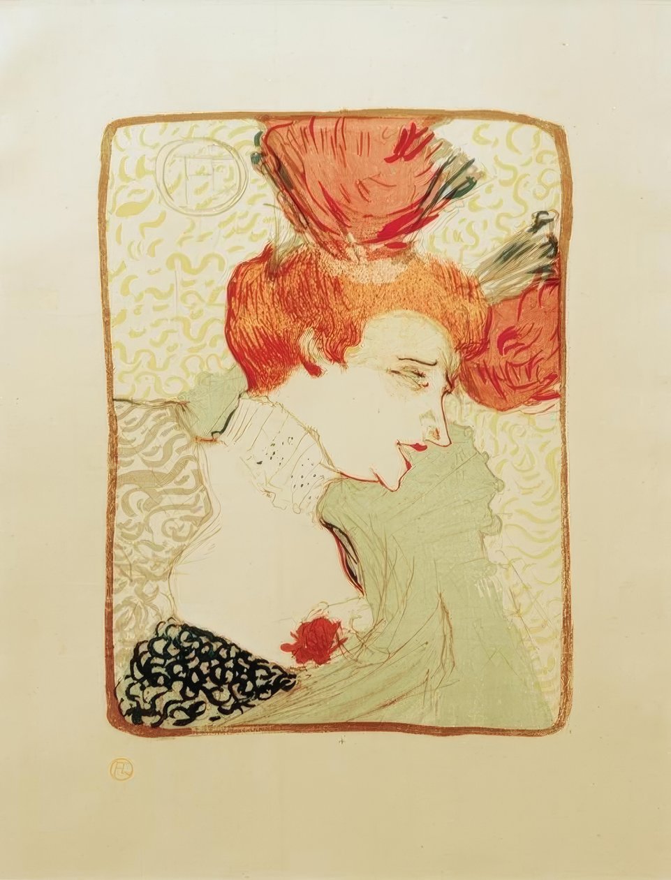 Panna Marcelle Pożyczkodawca, biust autorstwa Henri de Toulouse Lautrec