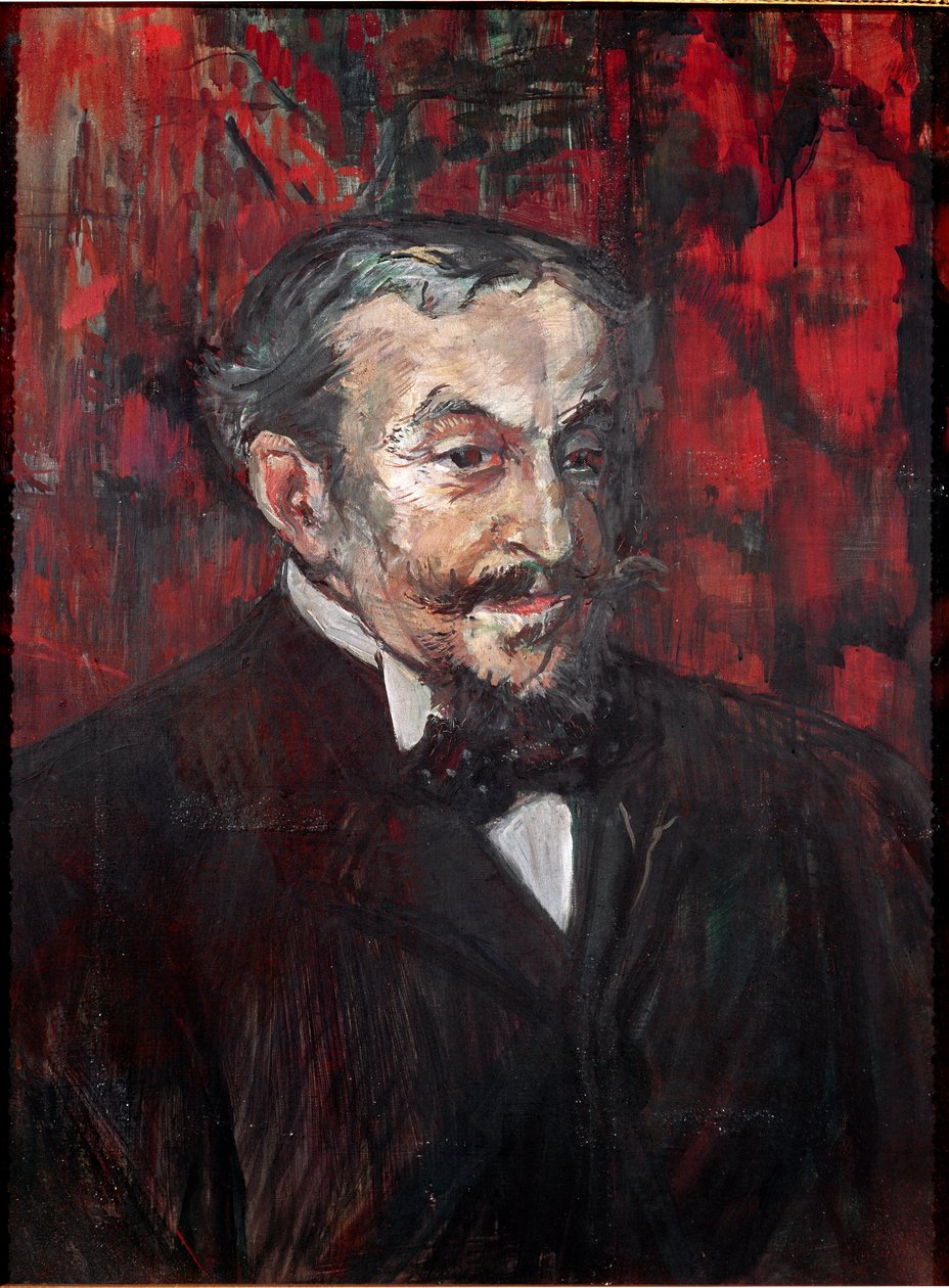 Portret mężczyzny. Obraz Henri de Toulouse-Lautrec (Toulouse Lautrec autorstwa Henri de Toulouse Lautrec