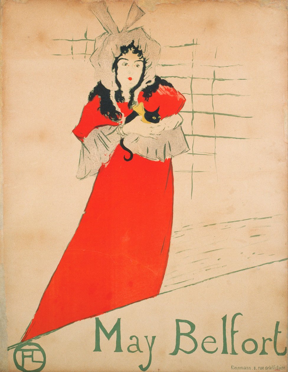 May Belfort (z domu May Egan) (plakat) - Dzieło Henri de Toulouse Lautrec (Toulouse-Lautrec) (1864-1901) - 1895 - Kolorowa litografia - 80x62 - Museu Nacional d
