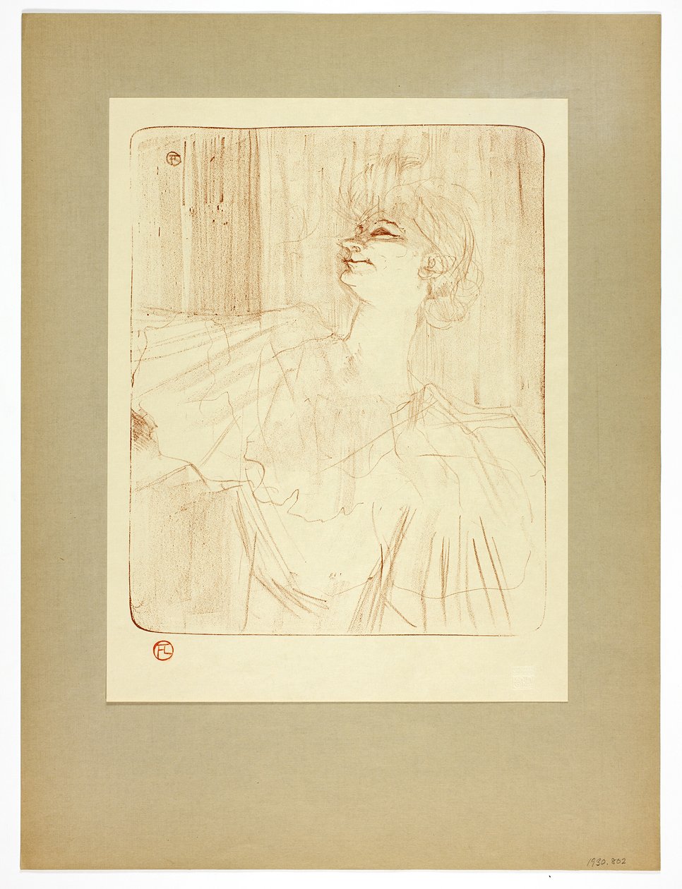 À Menilmontant by Bruant, płyta czwarta od Yvette Guilbert autorstwa Henri de Toulouse Lautrec