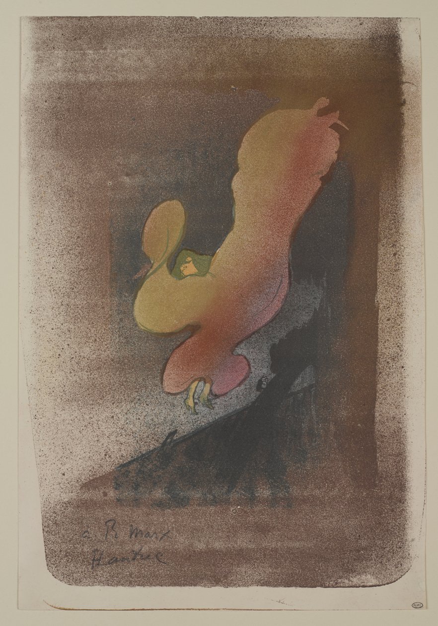 Miss Loïe Fuller, 1893 (litografia kolorowa na papierze tkanym) autorstwa Henri de Toulouse Lautrec