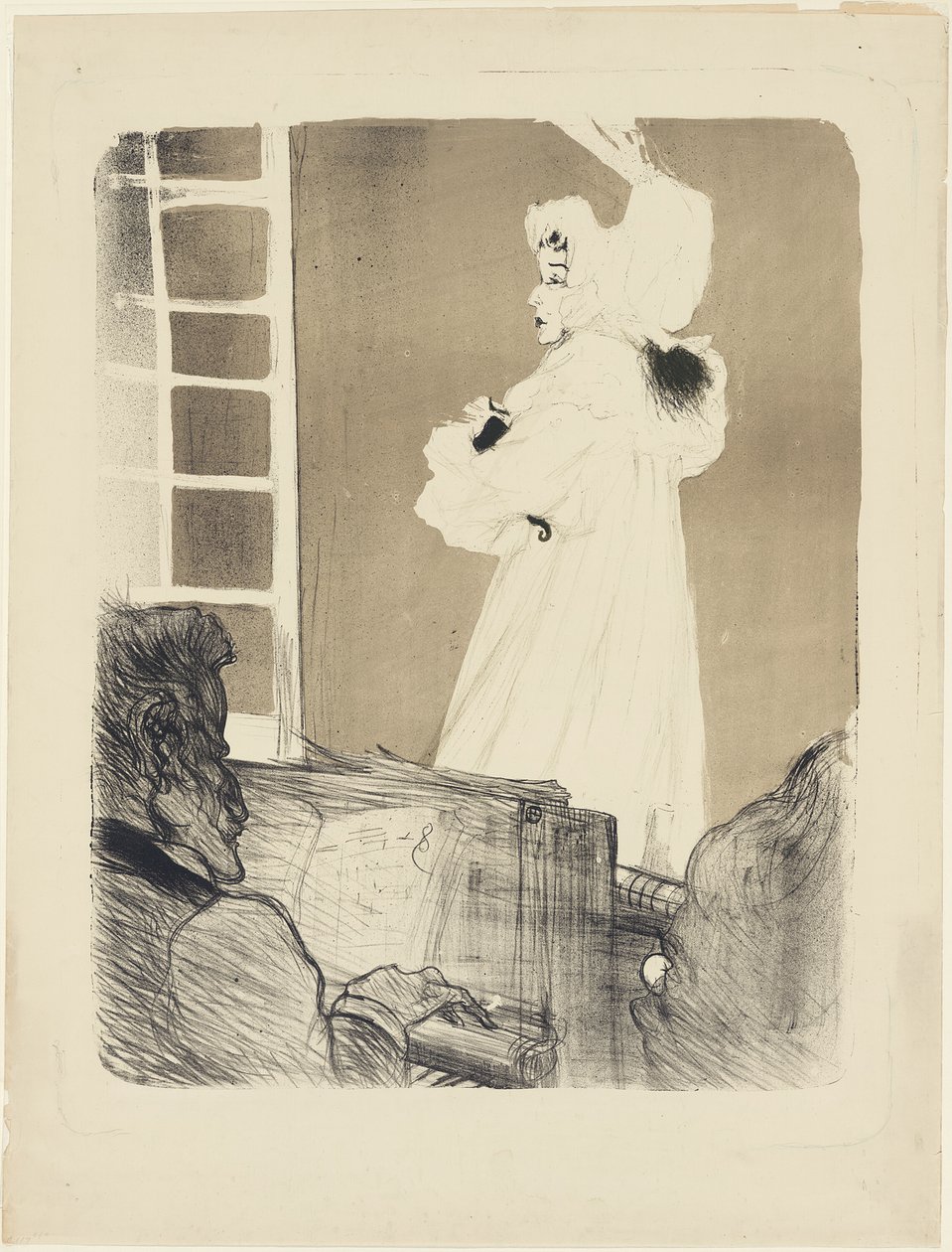 Miss May Belfort (duży talerz) autorstwa Henri de Toulouse Lautrec