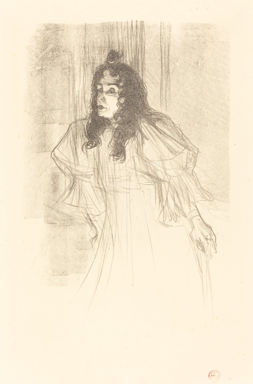 Miss May Belfort z gołą głową (Miss May Belfort en cheveux) autorstwa Henri de Toulouse Lautrec
