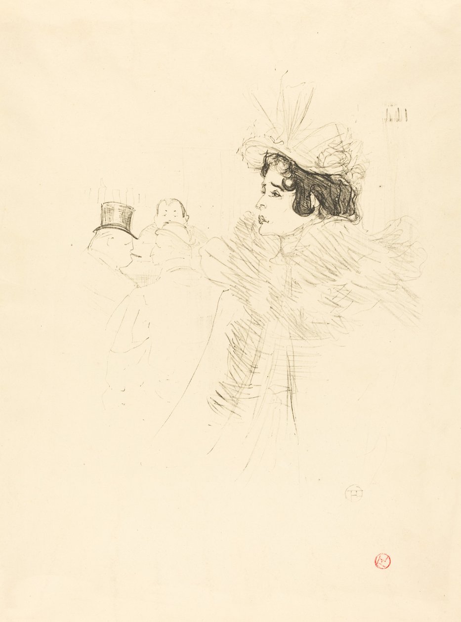 Miss May Belfort w irlandzkim i amerykańskim barze, rue Royale Miss Belfort Belfort au Irish..., 1895. autorstwa Henri de Toulouse Lautrec
