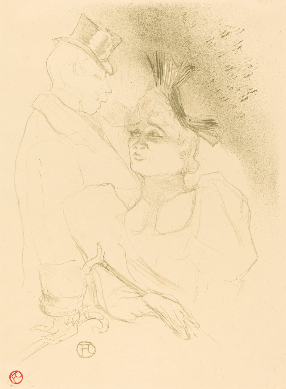 SM. Pożyczkodawca i baron Mlle. Pożyczkodawca i baron, 1893. autorstwa Henri de Toulouse Lautrec