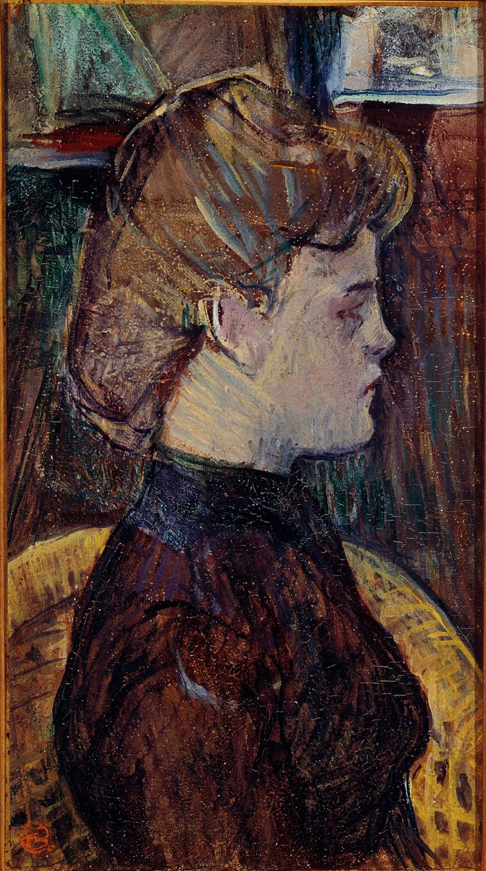 Modelka w warsztacie: Helene Vary. Obraz Henri de Toulouse-Lautrec (Toulouse Lautrec autorstwa Henri de Toulouse Lautrec