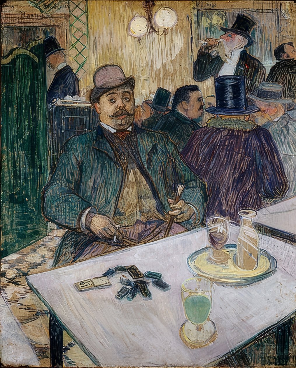 Monsieur Boileau in einem Café. 1893 autorstwa Henri de Toulouse Lautrec