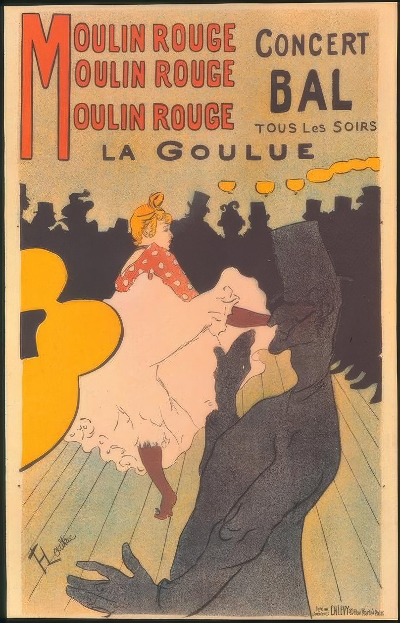 Moulin Rouge, La Goulue autorstwa Henri de Toulouse Lautrec