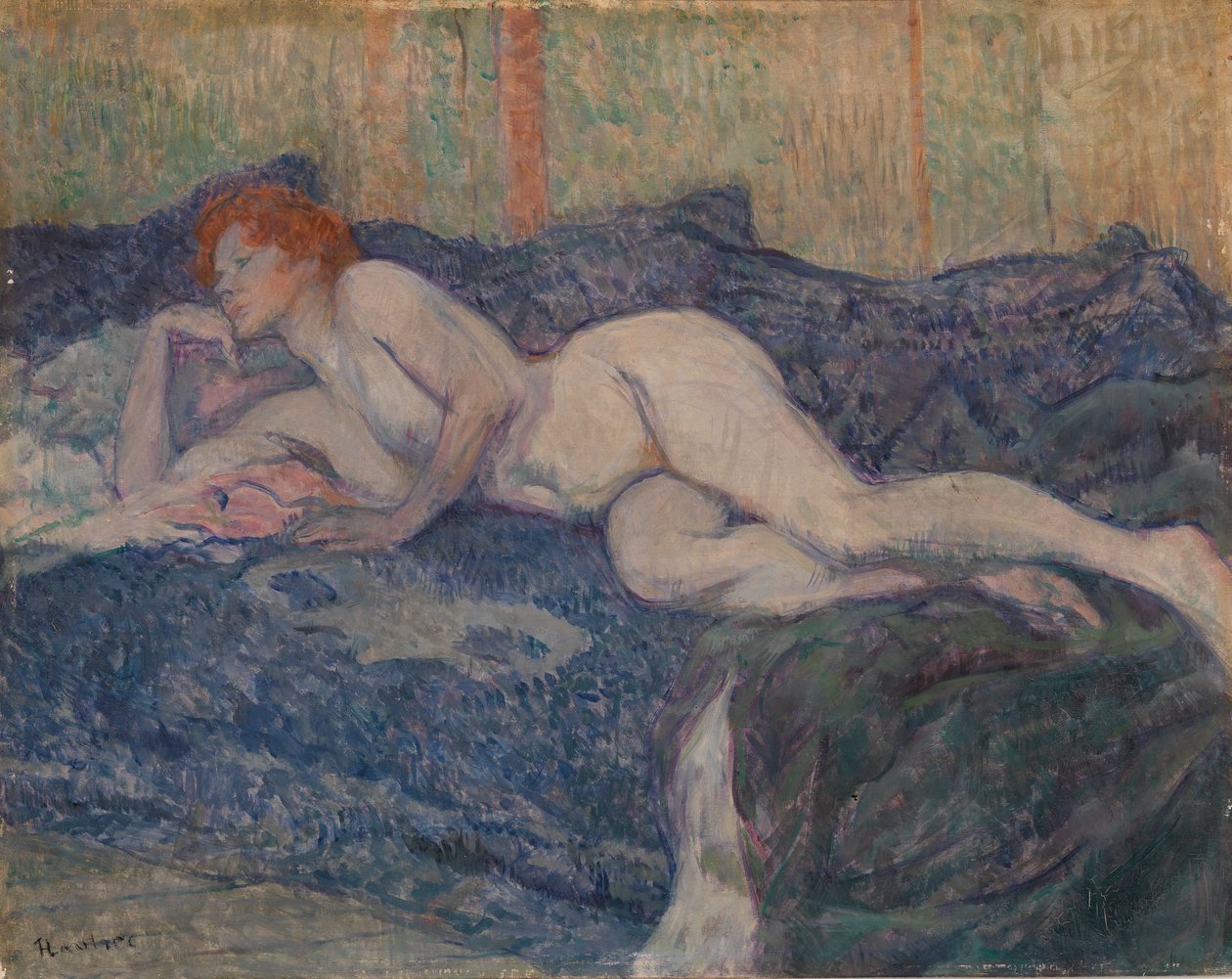 Akt leżący na kanapie autorstwa Henri de Toulouse Lautrec