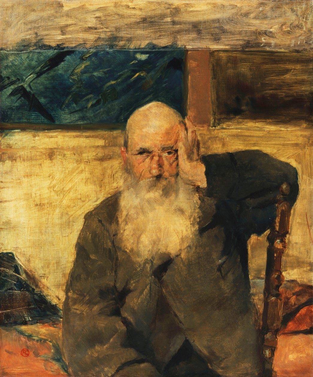 Stary człowiek w Celyran; Vieillard a Celeyran, 1882 autorstwa Henri de Toulouse Lautrec
