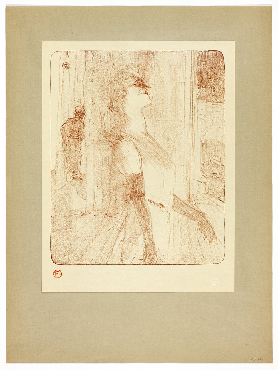 Na scenie pierwszy talerz od Yvette Guilbert autorstwa Henri de Toulouse Lautrec