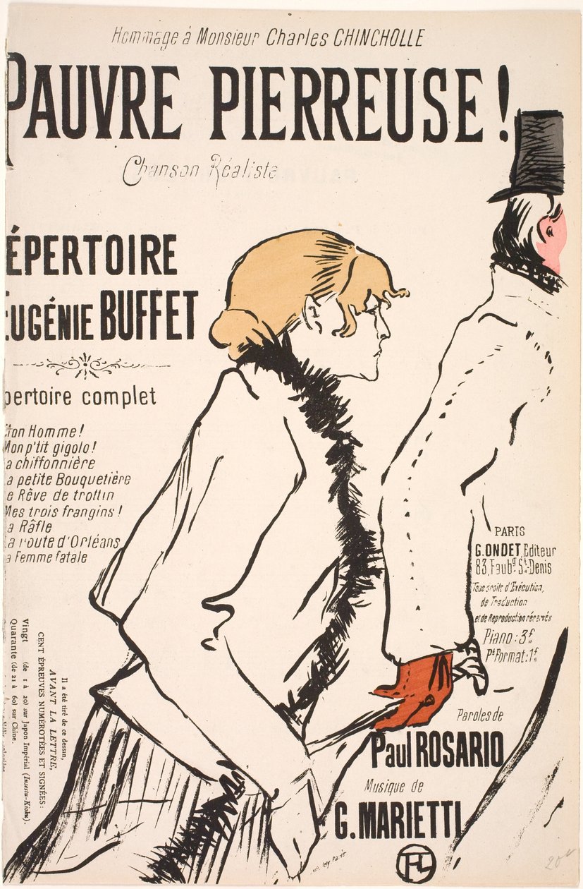 Biedny kamień! autorstwa Henri de Toulouse Lautrec