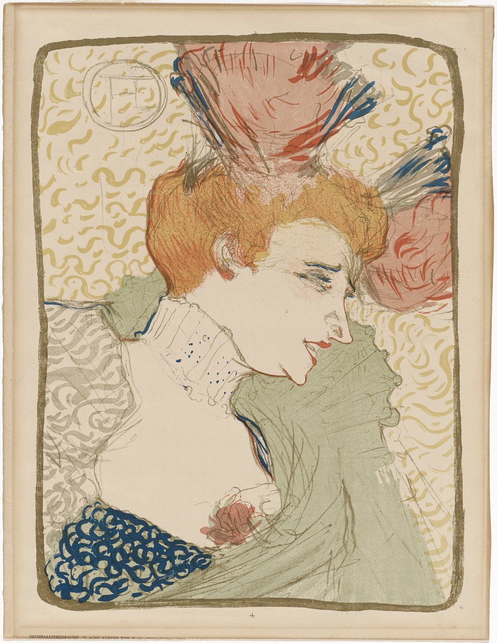 Popiersie portretowe Mademoiselle Marcelle Lender autorstwa Henri de Toulouse Lautrec