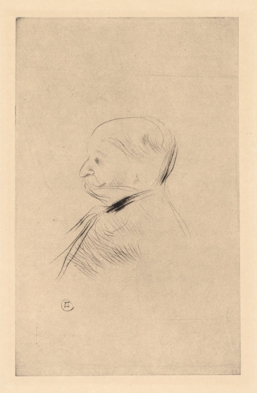 Portret mężczyzny Portret mężczyzny, 1898 wydrukowany w 1927 roku. autorstwa Henri de Toulouse Lautrec