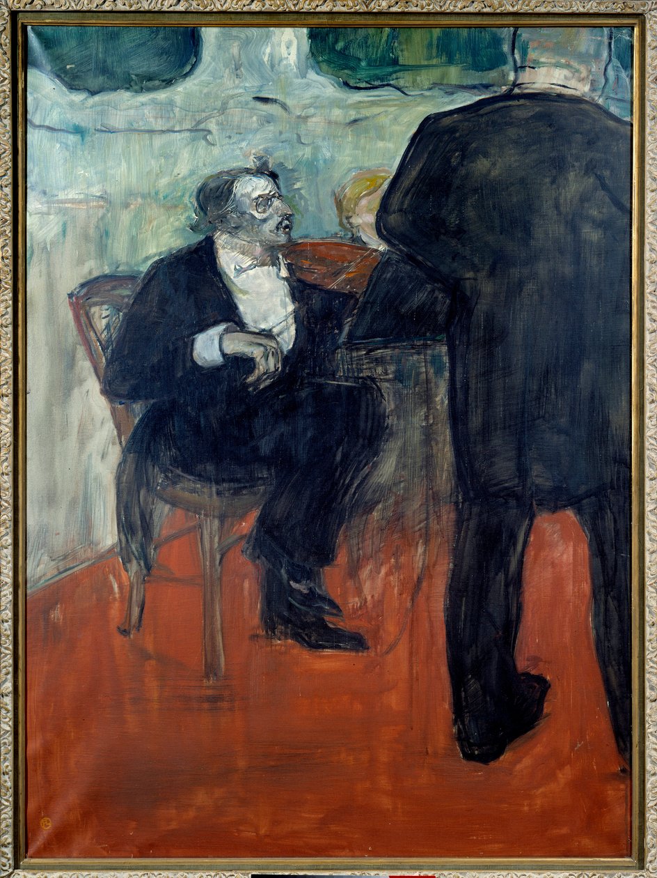 Portret skrzypka Jean Baptiste Charles Dancla (1817-1907) Obraz Henri de Toulouse Lautrec (1864-1901) 1900 Kolekcja prywatna - Portret skrzypka Jean Baptiste Charles Dancla (1817-1907). Obraz Henri de Toulouse Lautreca (1864-1901) autorstwa Henri de Toulouse Lautrec