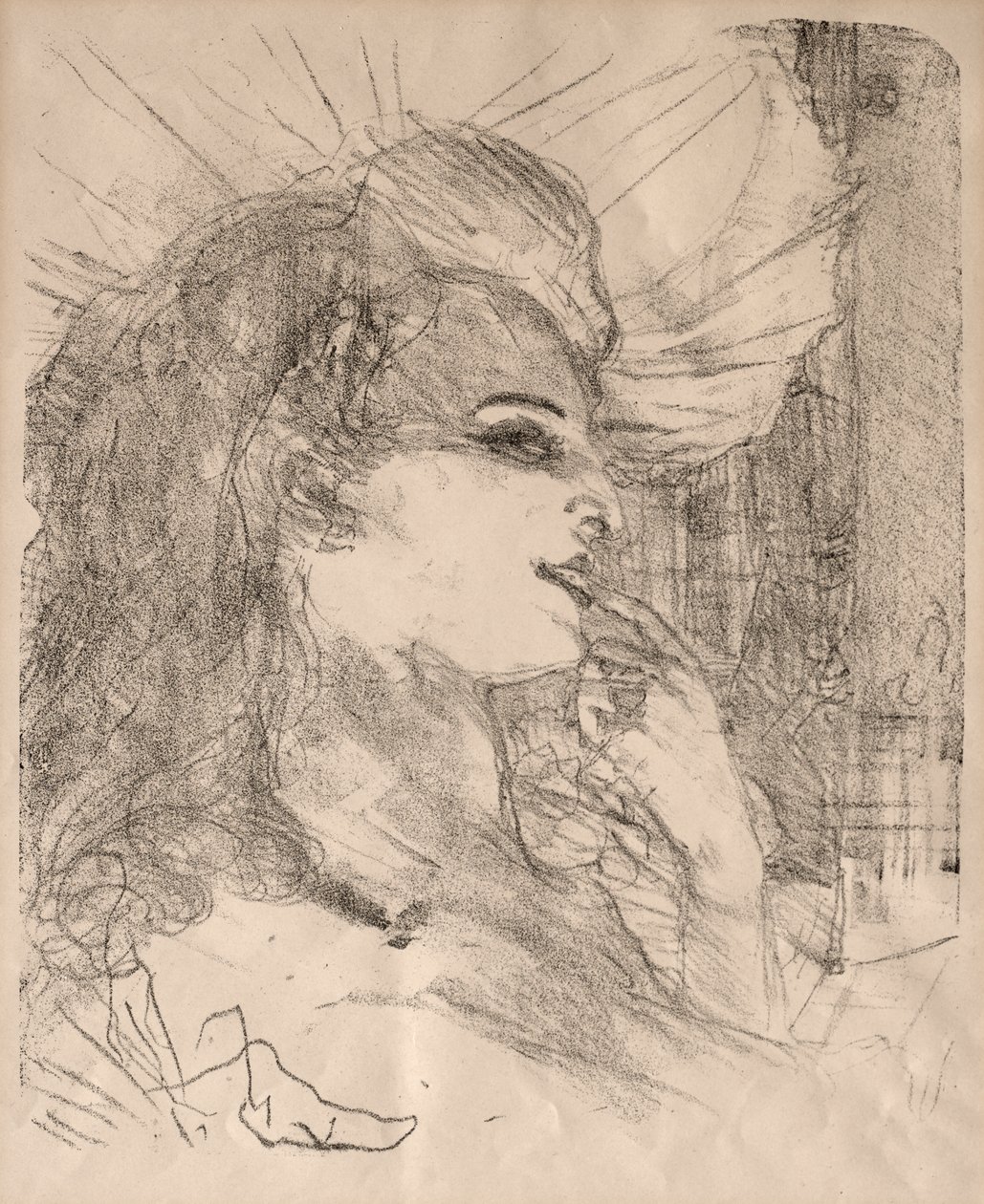Portrety aktorów i aktorek: Trzynaście litografii: Anna Held autorstwa Henri de Toulouse Lautrec