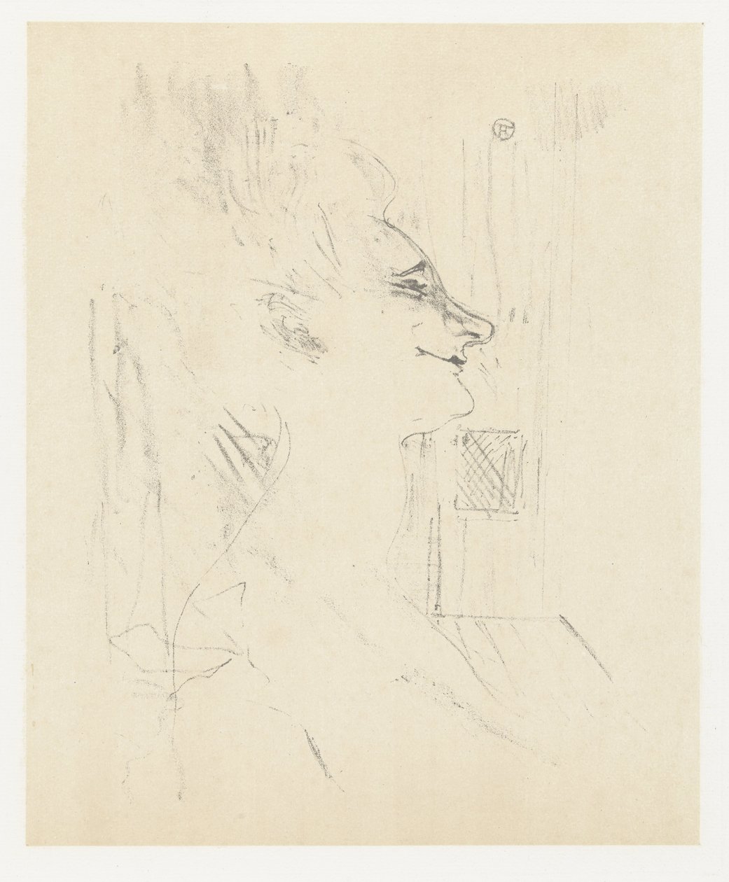Portret van aktorki Yvette Guilbert w Soularde Yvette Guilbert Soularde Yvette Guilbert: seria angielska (tytuł serii) autorstwa Henri de Toulouse Lautrec