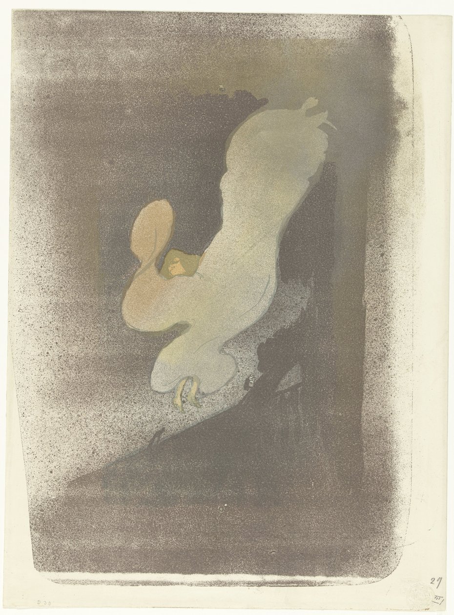 Portret tancerki Loie Fuller podczas występu Panna Loie Fuller autorstwa Henri de Toulouse Lautrec