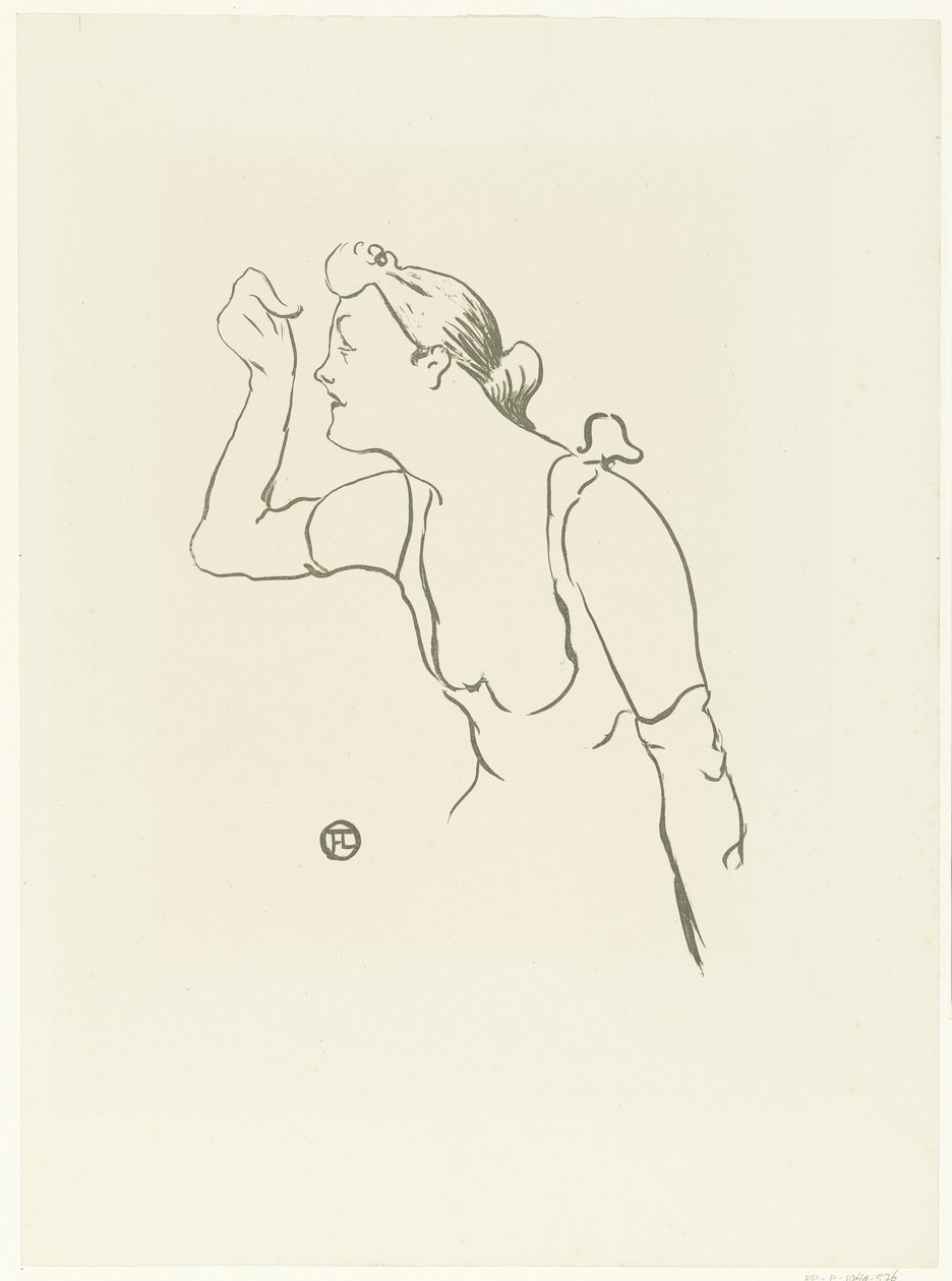 Portret piosenkarki Pauli Brebion Koncert Le cafe (tytuł serialu) autorstwa Henri de Toulouse Lautrec