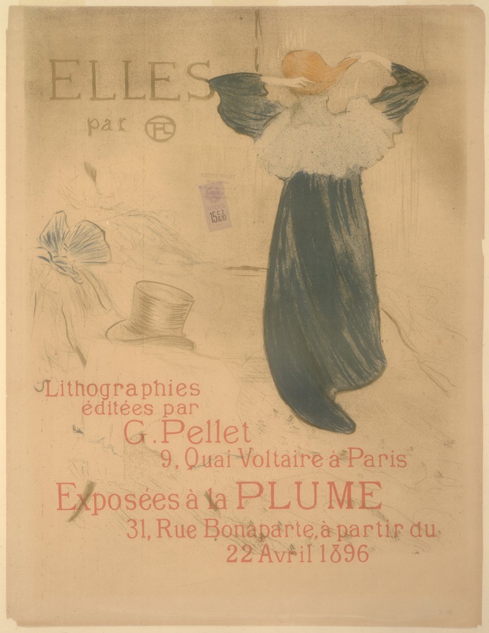 Plakat do "Elles" autorstwa Henri de Toulouse Lautrec