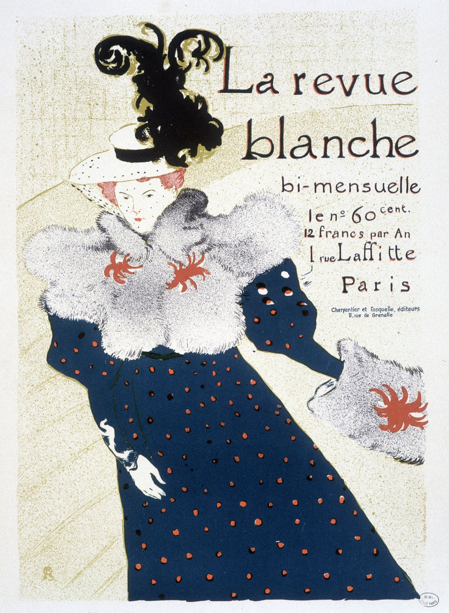 Plakat do La Revue blanche wyprodukowany przez Henri de Toulouse - Lautrec w 1895 roku. autorstwa Henri de Toulouse Lautrec