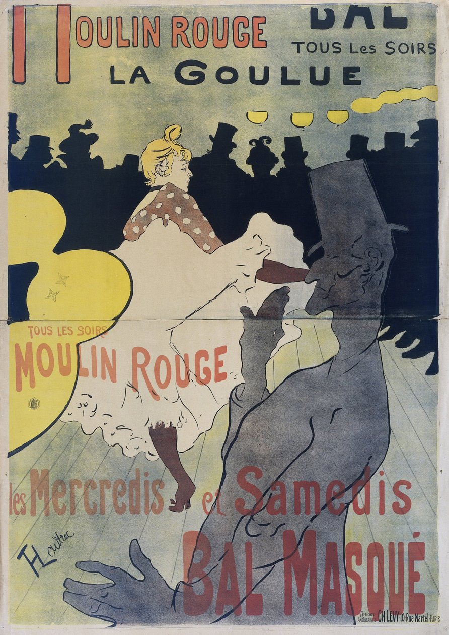 Plakat do „Moulin Rouge”, 1891 autorstwa Henri de Toulouse Lautrec
