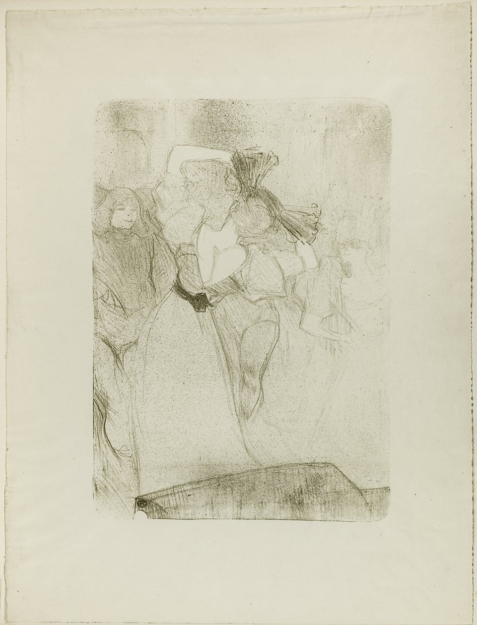 Widok z tyłu pożyczkodawcy tańczącego bolerko w Chilpéric autorstwa Henri de Toulouse Lautrec