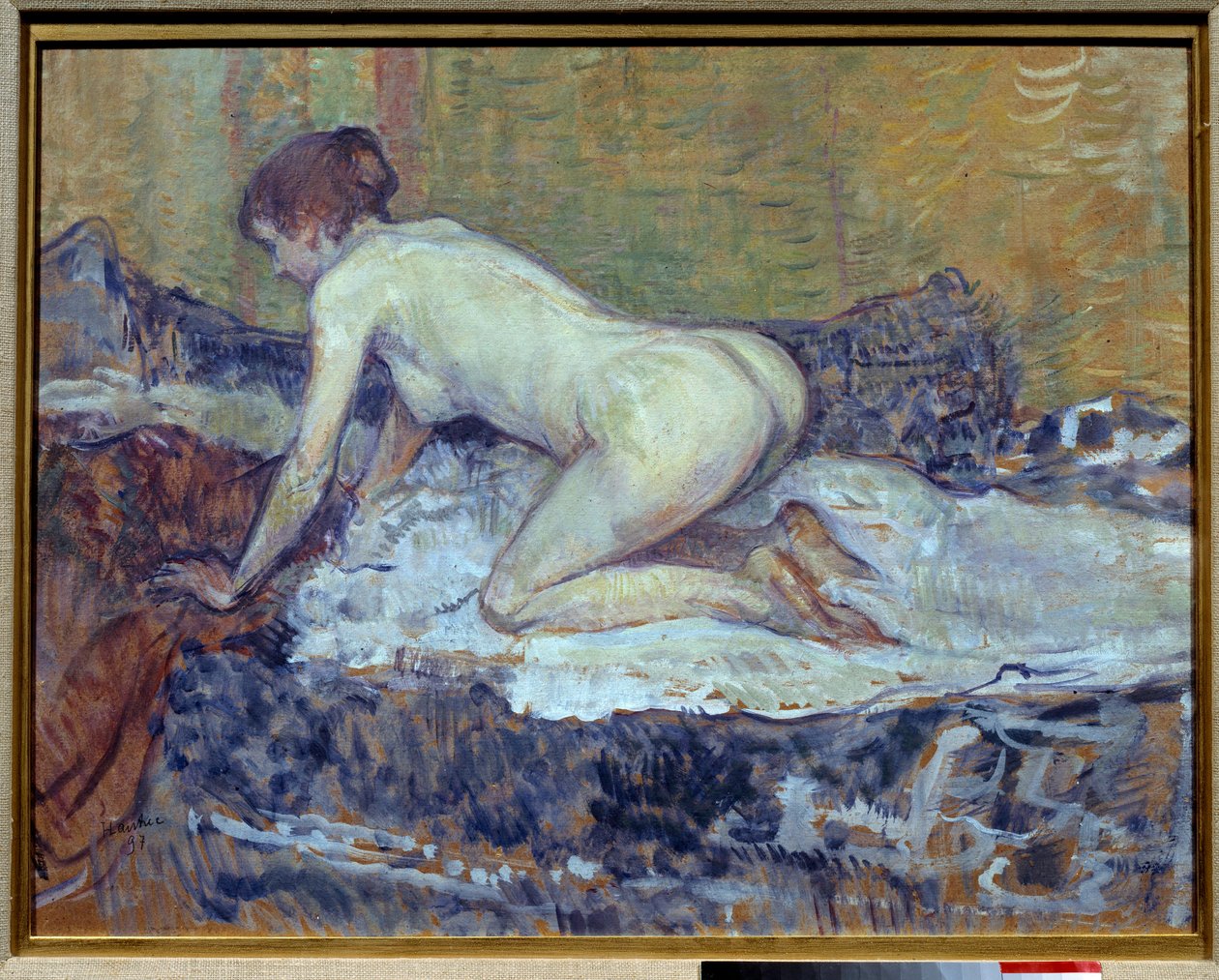 Czerwony, z głową nago, przyczajony autorstwa Henri de Toulouse Lautrec