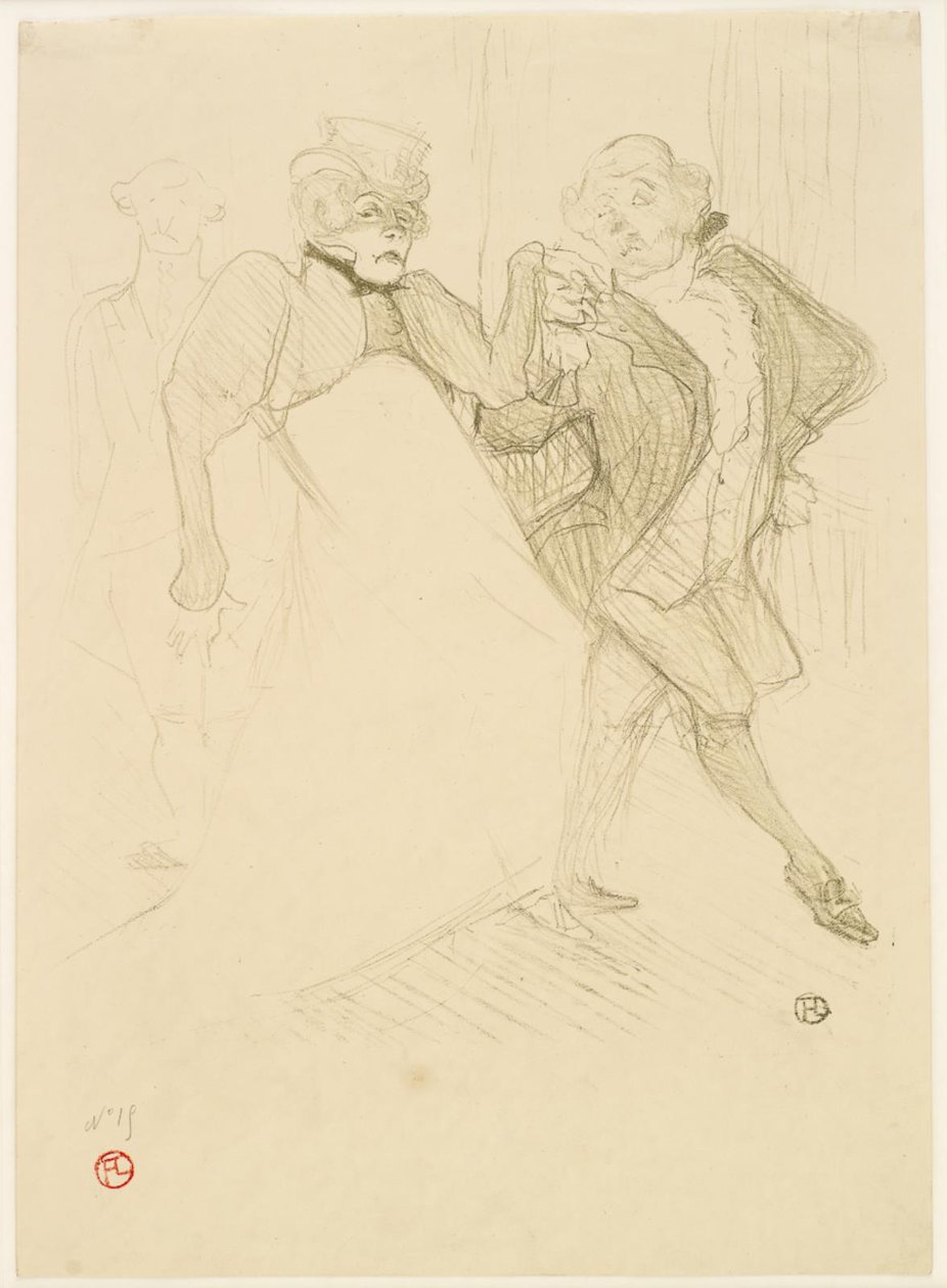 Réjane i Galipaux w Madame Sans-Gêne. autorstwa Henri de Toulouse Lautrec