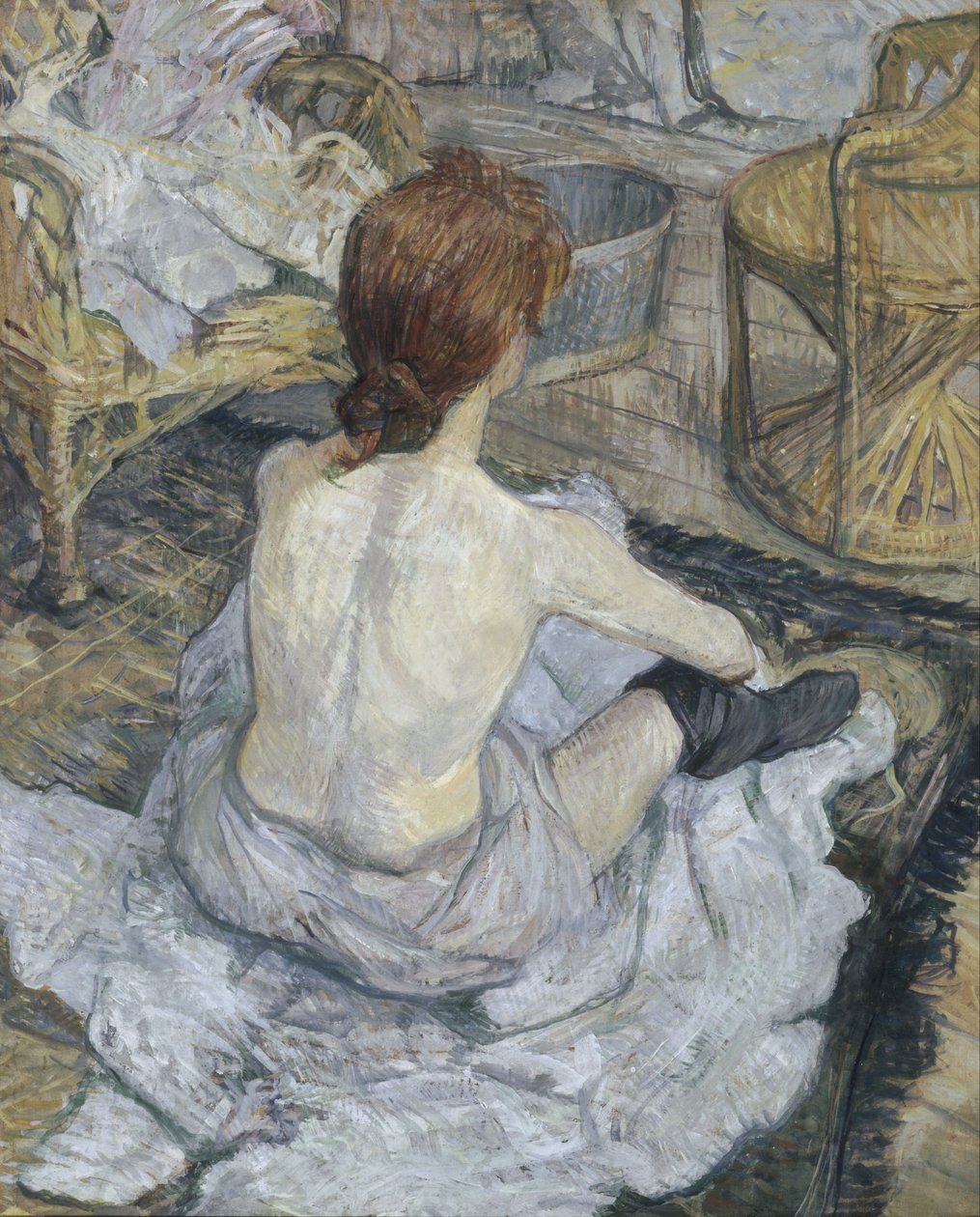 Ruda toaleta, 1889 autorstwa Henri de Toulouse Lautrec