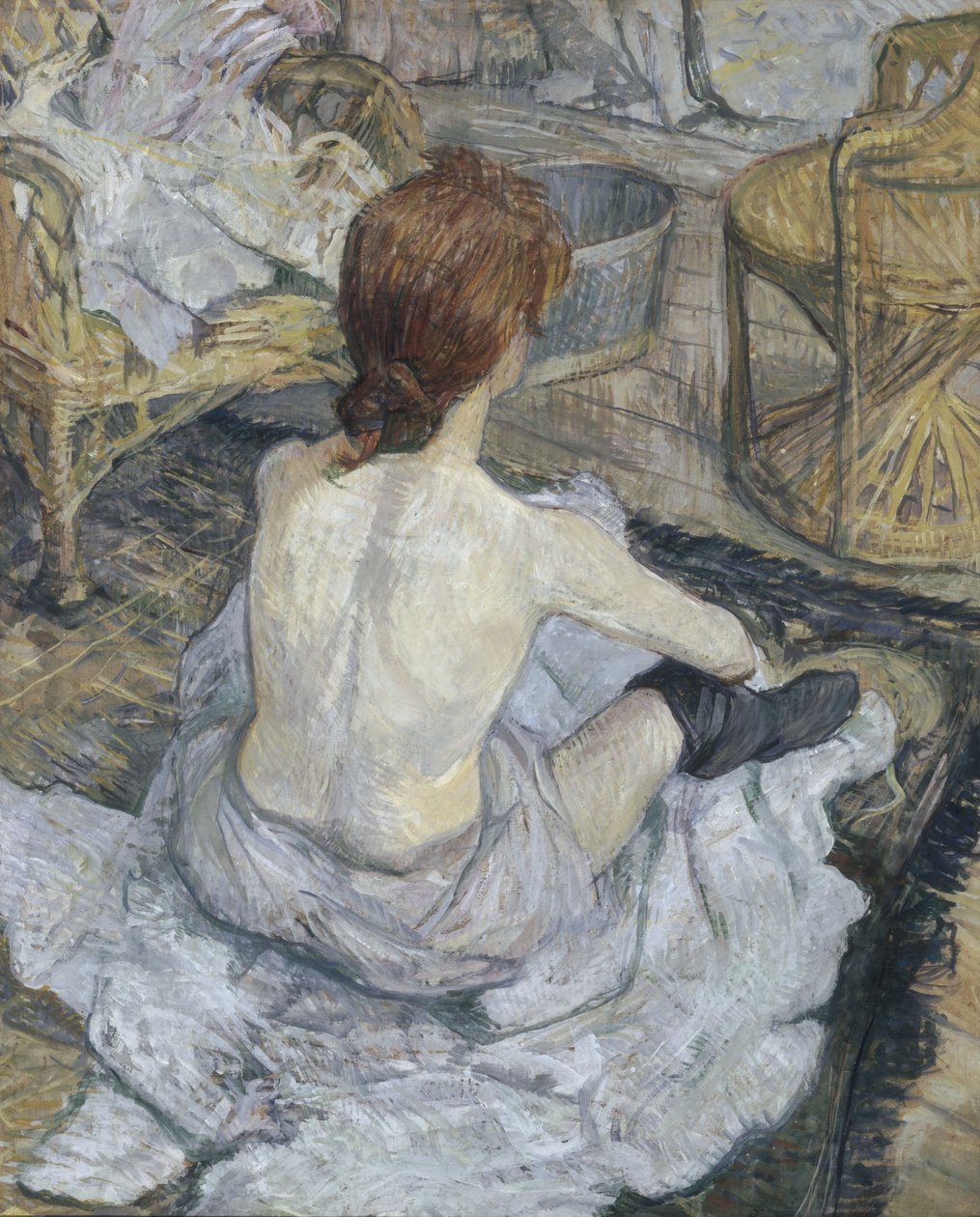 Rousse, znany również jako La Toilette autorstwa Henri de Toulouse Lautrec