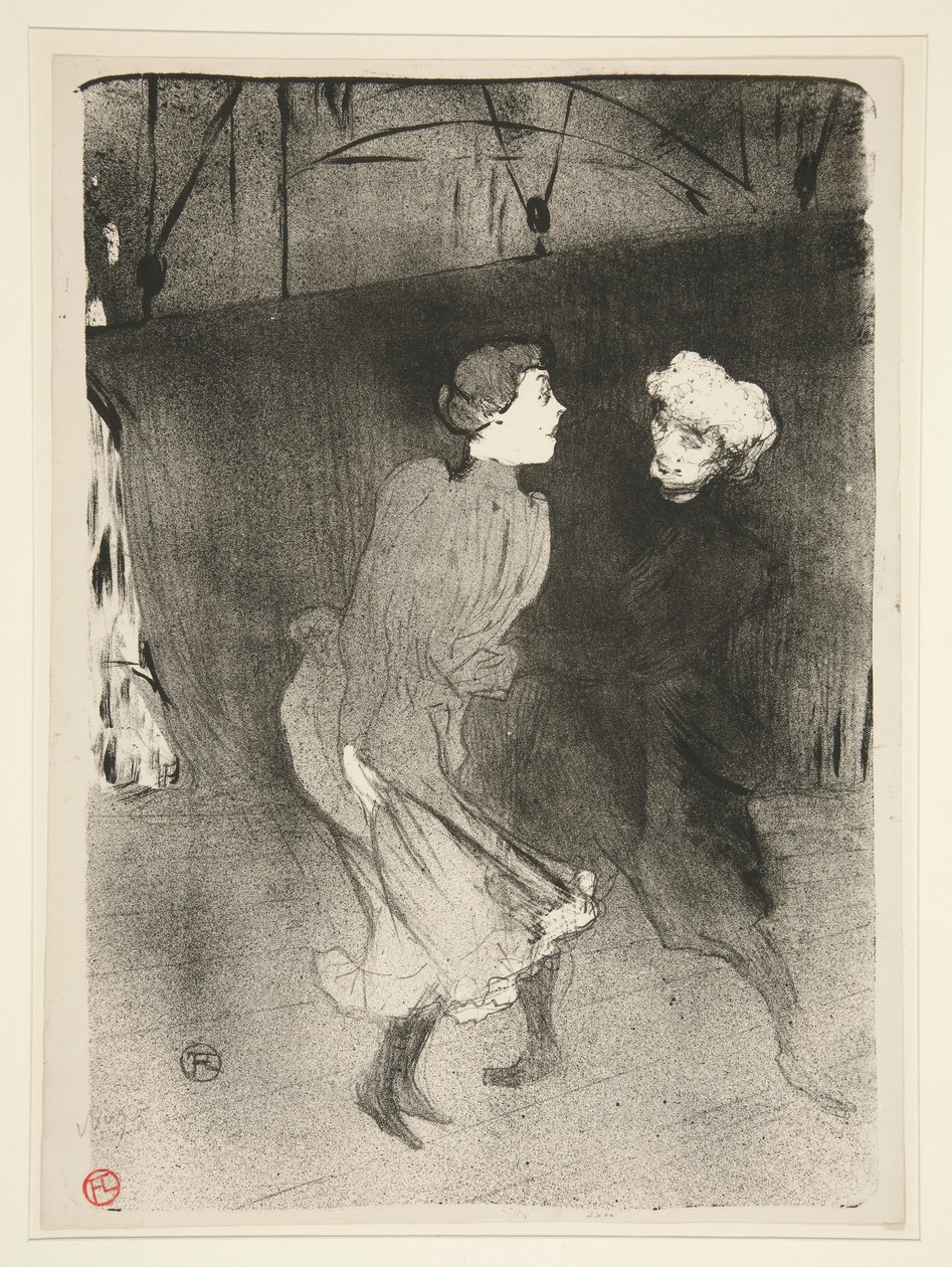 Próba generalna w Folies-Berg?re - Emilenne D autorstwa Henri de Toulouse Lautrec