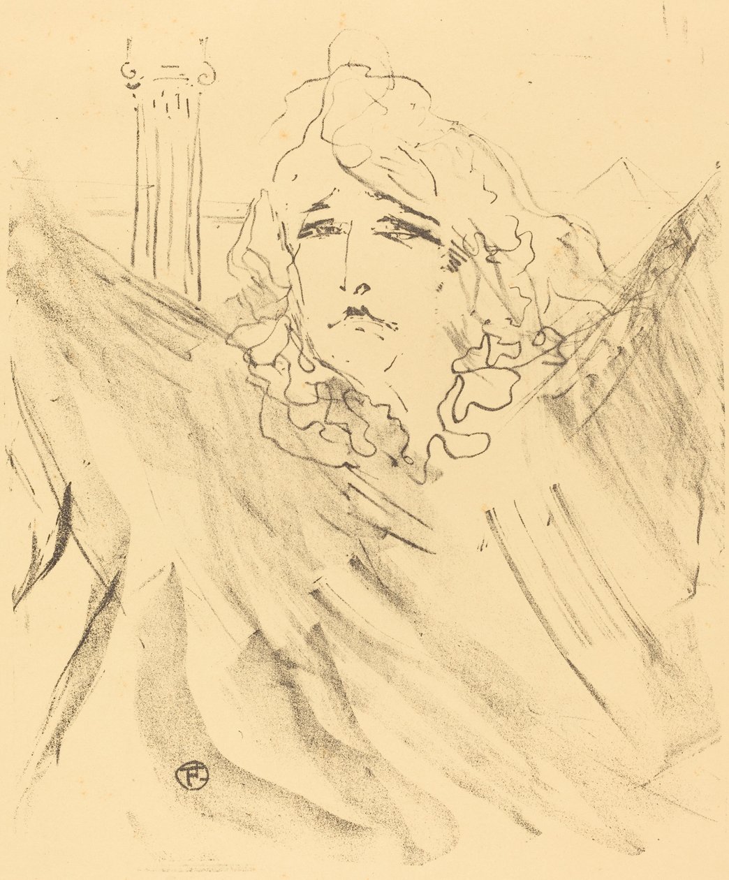 Sarah Bernhardt w „Kleopatrze” (Sarah Bernhardt w „Kleopatrze”) autorstwa Henri de Toulouse Lautrec